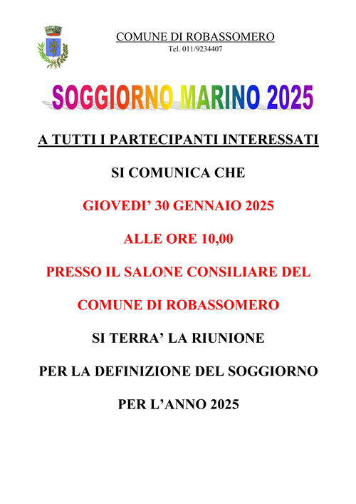 Soggiorno Marino 2025